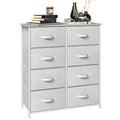 Light Gray 8 Fabric Drawers Storage Tower X43082