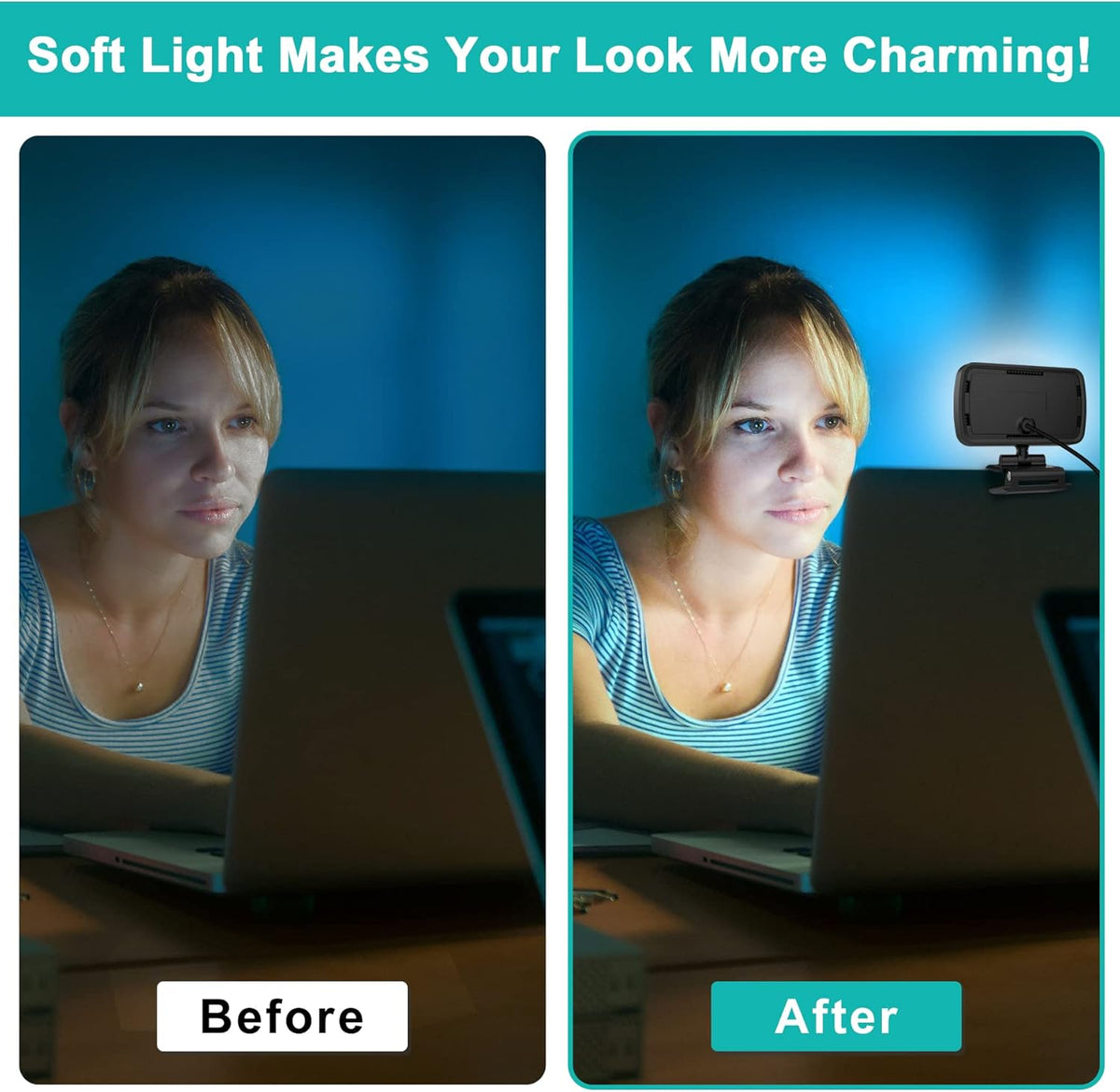 Video Conference Lighting with 3 Light Modes V984723