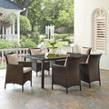 7 Piece Outdoor Patio Wicker Rattan Dining Set H55948