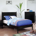 Black Twin Size Solid Wood Platform Bed I6641