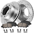 8 Lug 2 Rotors Brake Pads Clips K81096