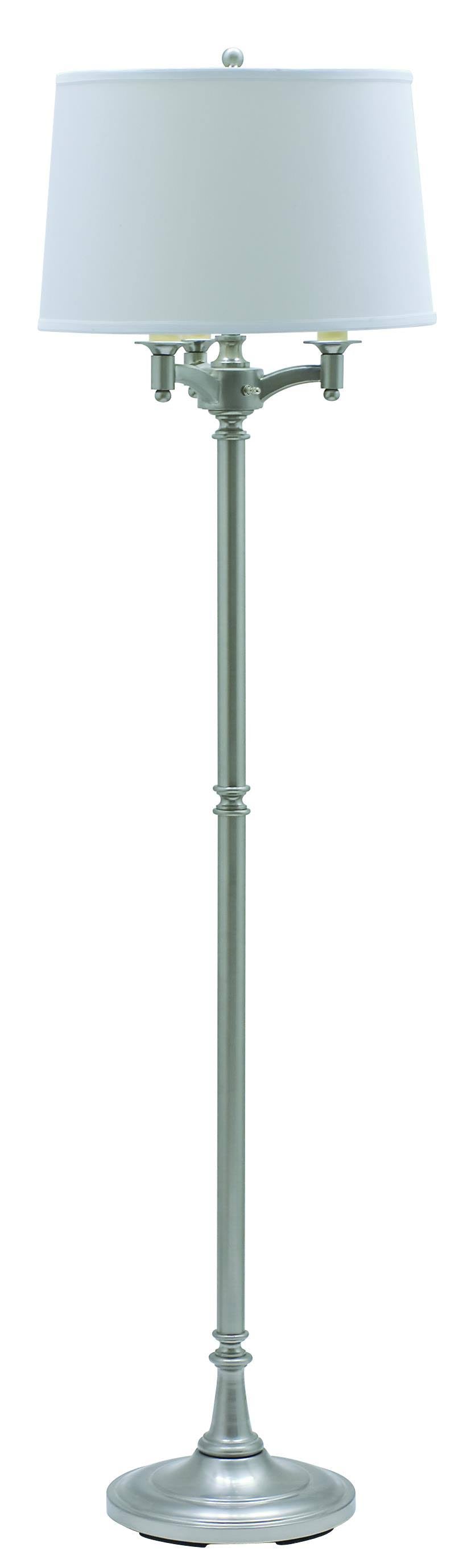 Satin Nickel Six Way Floor Lamp V9067