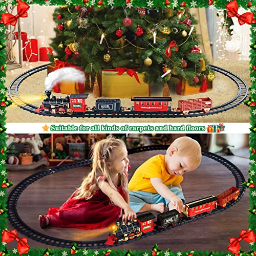 Christmas Train Set with Steam Light & Sound I74605