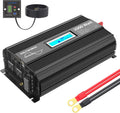Pure Sine Wave 2000Watt Car Power Inverter DC 12V to 120V AC with 2 AC Outlets USB Ports Remote Control LCD Display O413