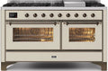 Antique White Dual Fuel Natural Gas Range S6861