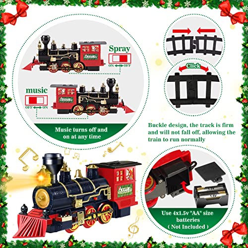 Christmas Train Set with Steam Light & Sound I74605