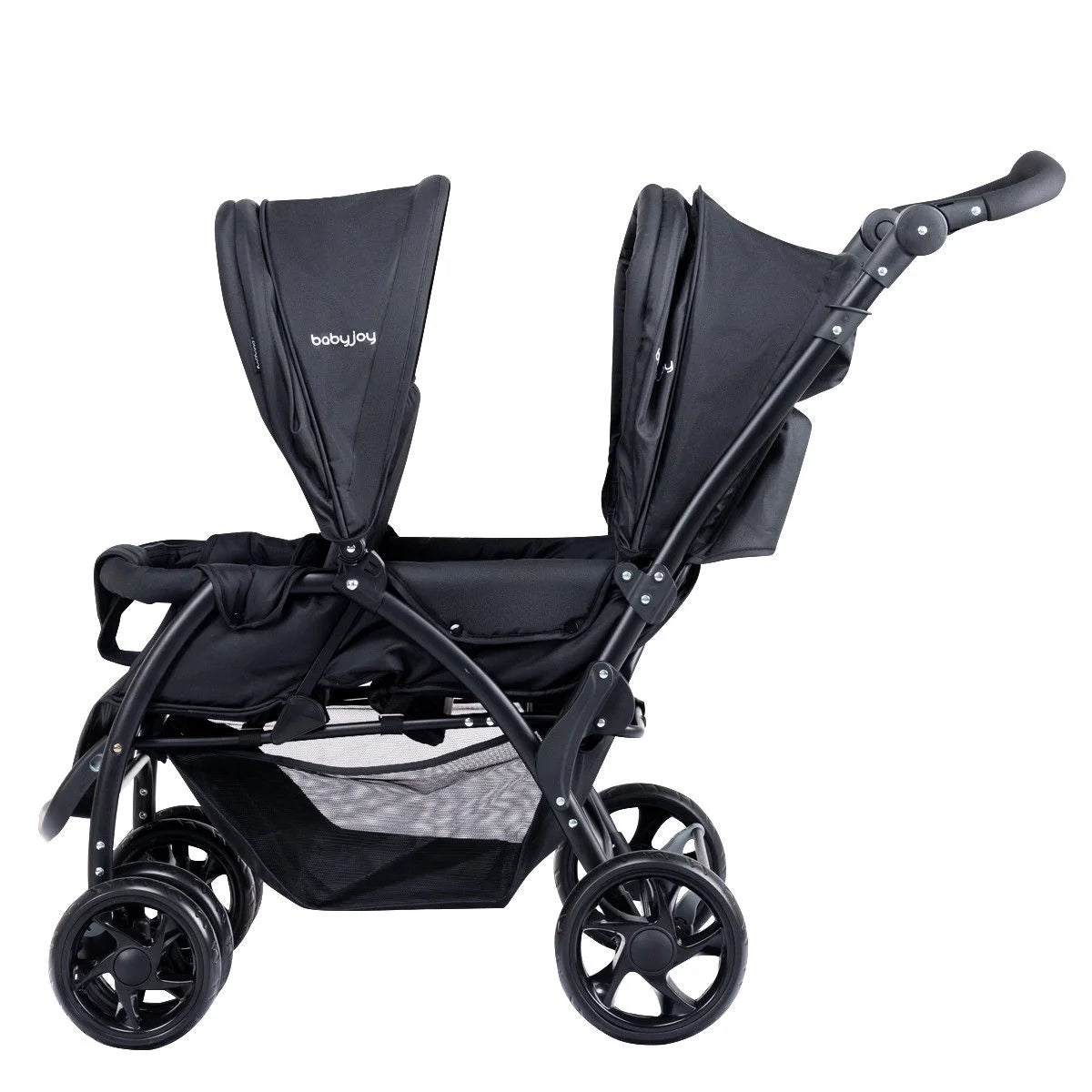 Double Stroller Foldable Lightweight Black G496776