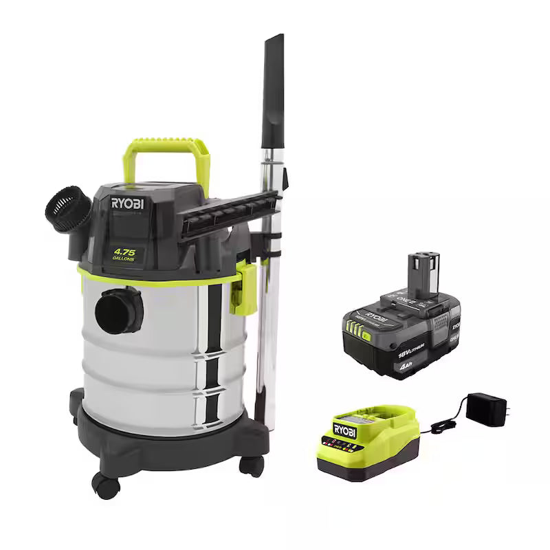 18V Cordless 4.75 Gal. Wet/Dry Vacuum Kit with Battery and Charger K70248