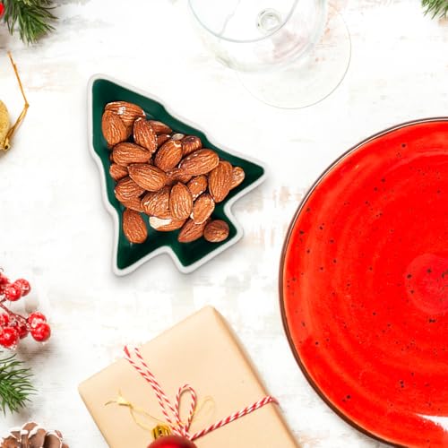 2Pcs Small Ceramic Christmas Candy Bowls Q8515
