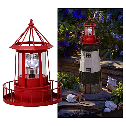 Solar Powered Lighthouse Outdoor Light V40581