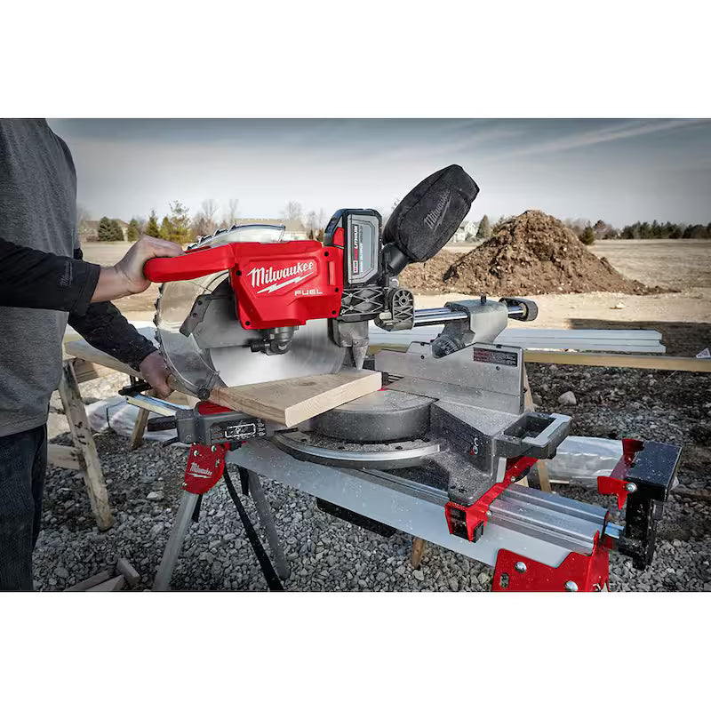 18V Lithium-Ion Brushless Cordless 12 in. Dual Bevel Sliding Compound Miter Saw with Stand U82137