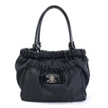Pre-Owned Black Nylon Patent Leather Handbag N6805