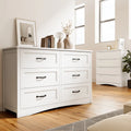 White 6 Drawer Dresser D218