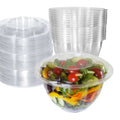Clear 48oz Disposable Salad Bowls with Lids G4982