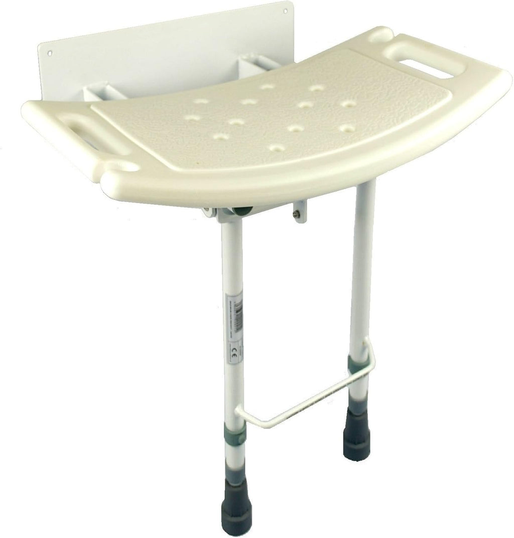 Fold down wall mounted shower seat with legs L8909