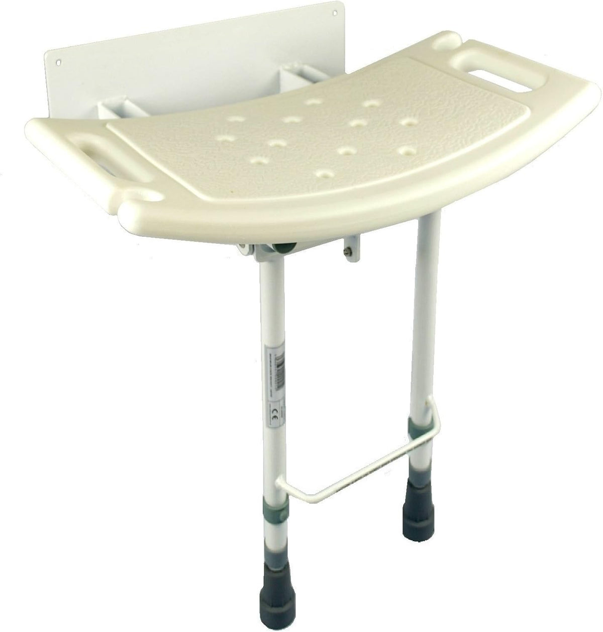 Fold down wall mounted shower seat with legs L8909