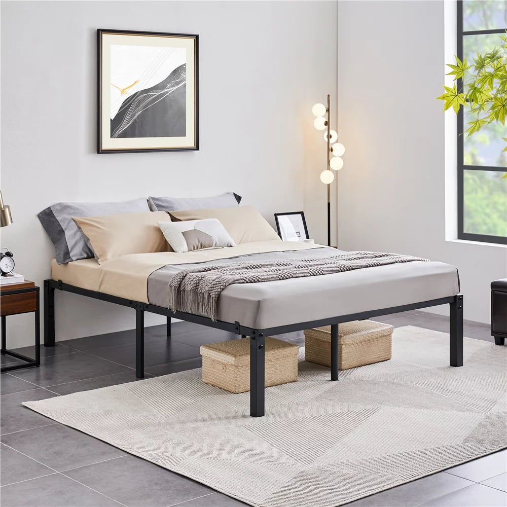 Twin Size Black Metal Platform Bed Frame L37740