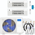 36,000 BTU 2 Zone Ceiling Cassette Ductless Air Conditioner and Heat Pump O120288