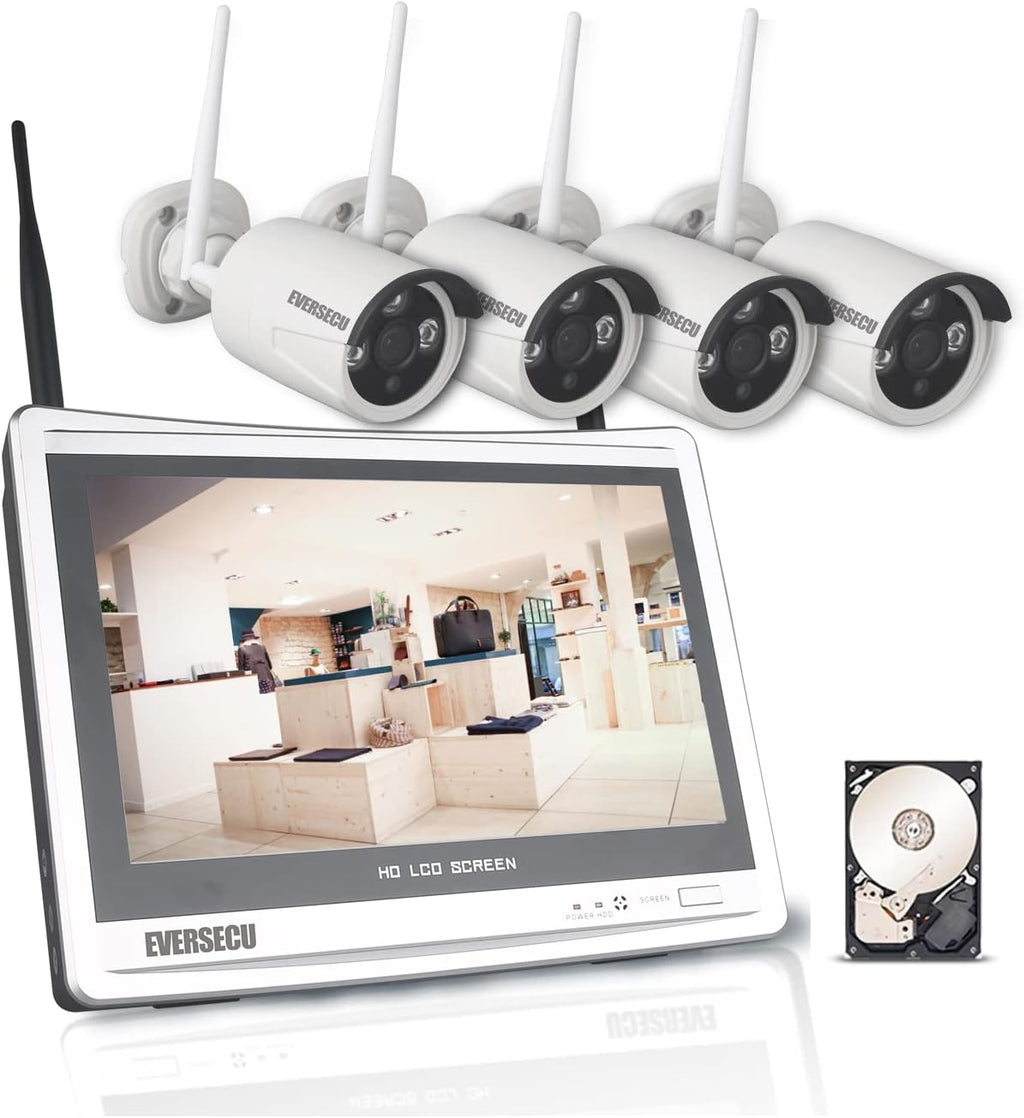 4 Channel 1080P Security Camera System with 4 Weatherproof Cameras K1556