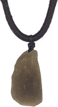 Raw Solitaire Tektite Meteorite Stone Necklace F27997