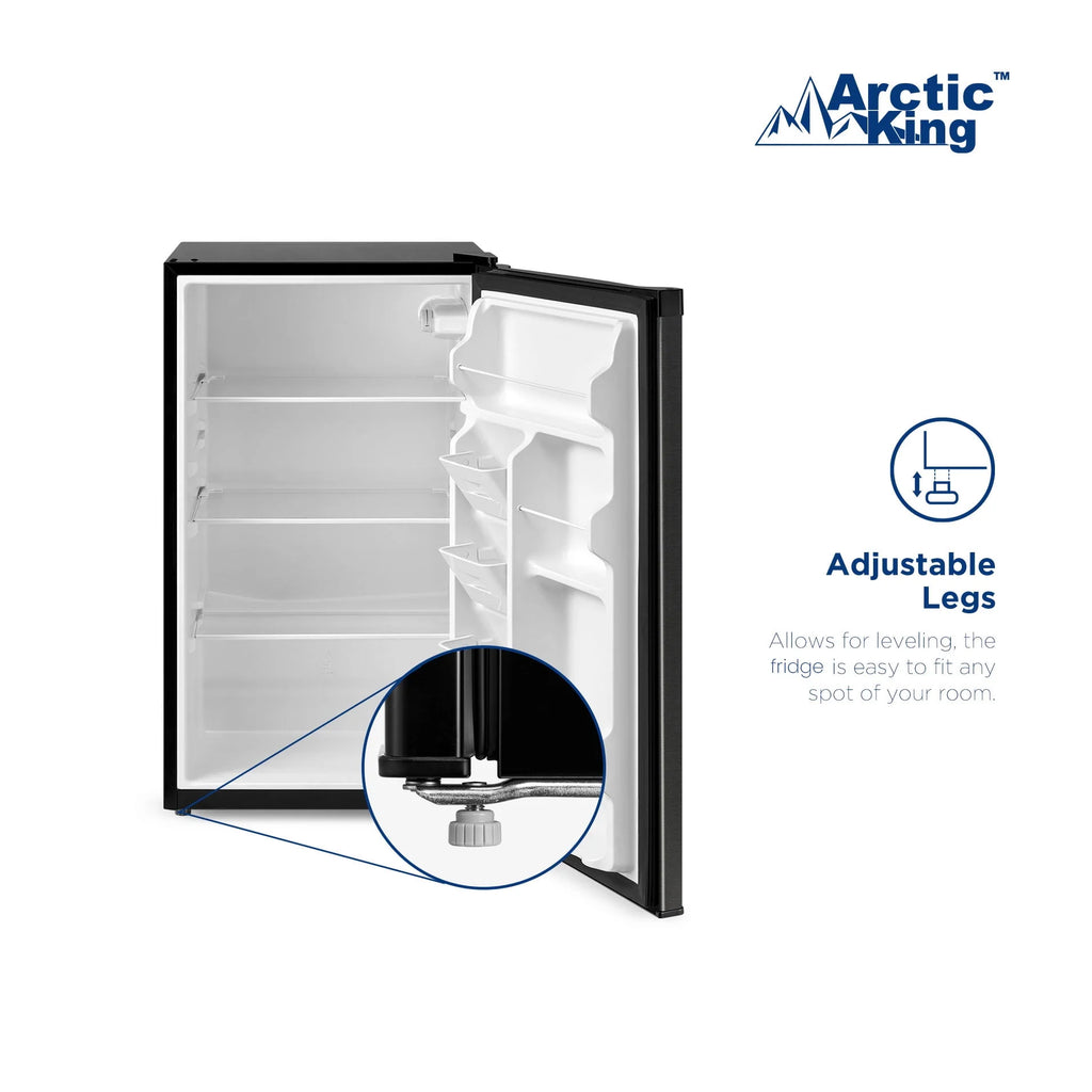4.4 Cu ft Black Stainless Steel Look Mini Fridge E246