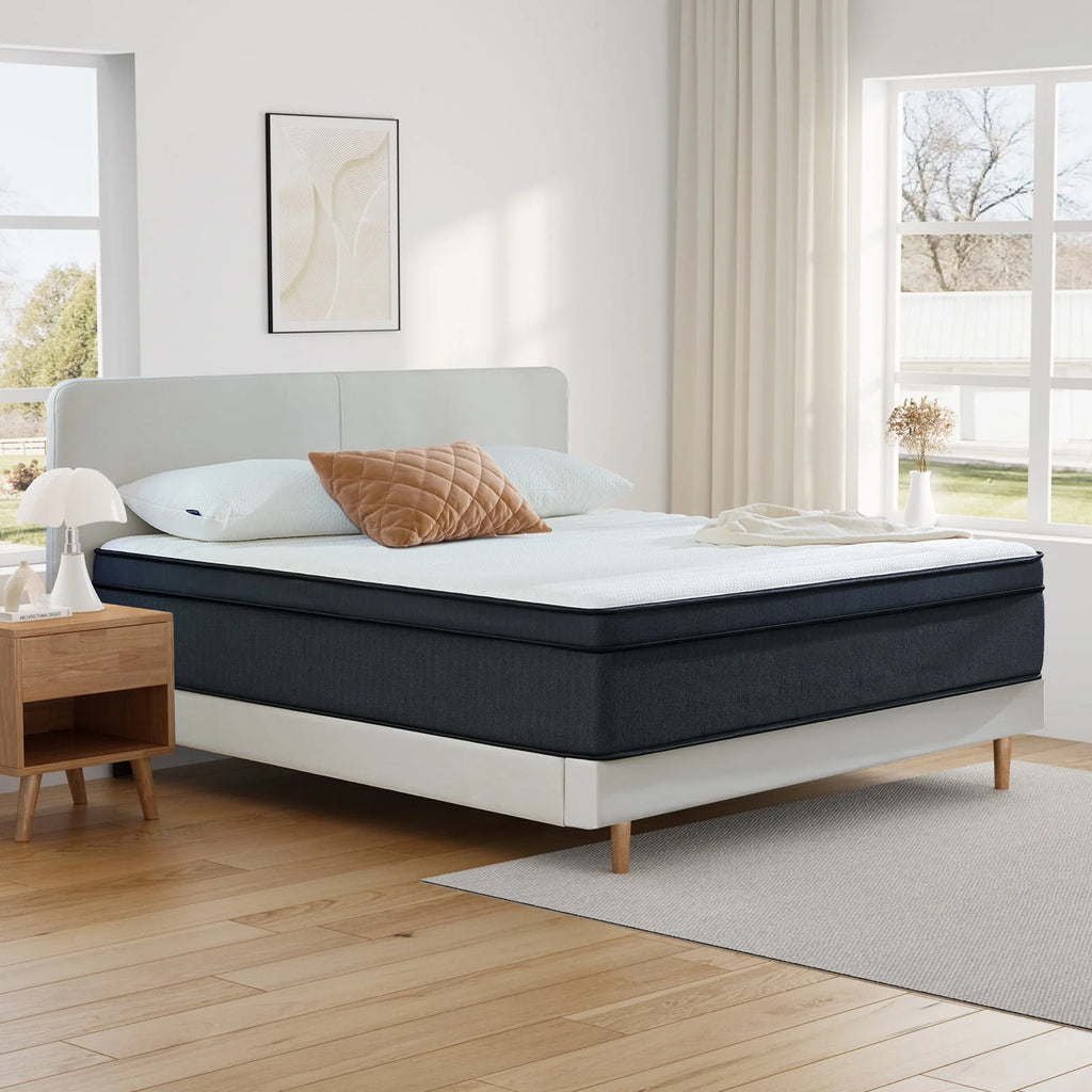 Queen 12 inch Medium Plush Hybrid Innerspring Mattress B364916
