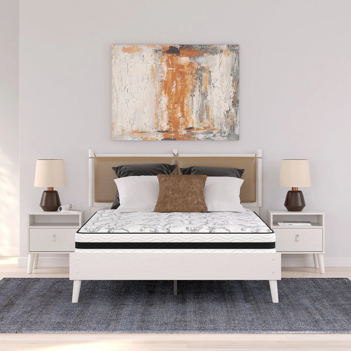 8 Inch Innerspring King Mattress in a Box White T356