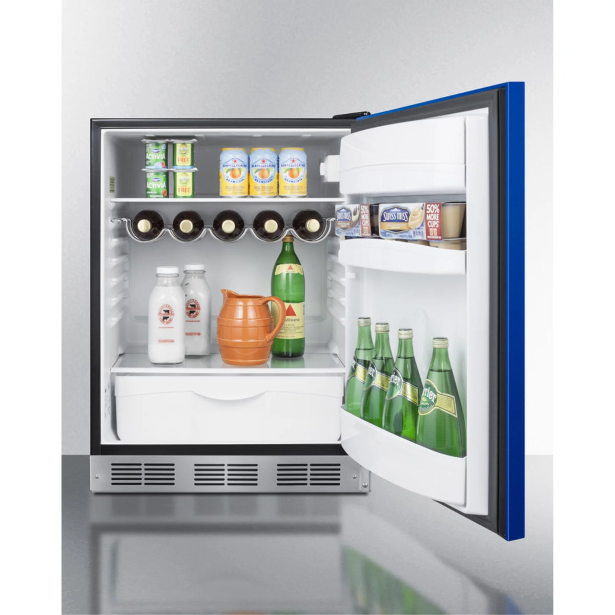 24" Wide 5.5 Cu. Ft. Compact Freezerless Refrigerator - Blue Y1186