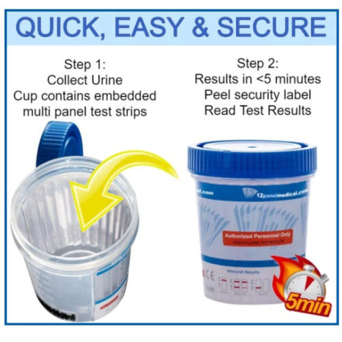 12 Panel Drug Test Cup Pack of 25 X78479