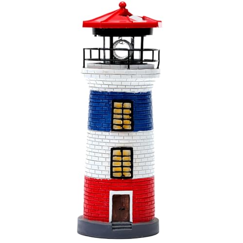 11" Rotating LED Solar Lighthouse A369959