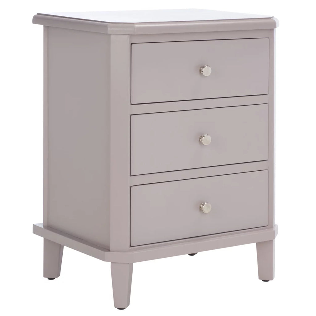 Grey End Table With Storage Drawers P14449