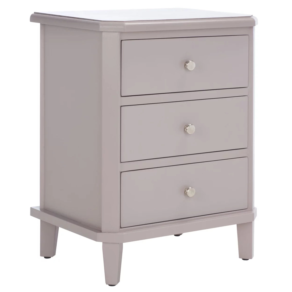 Grey End Table With Storage Drawers P14449