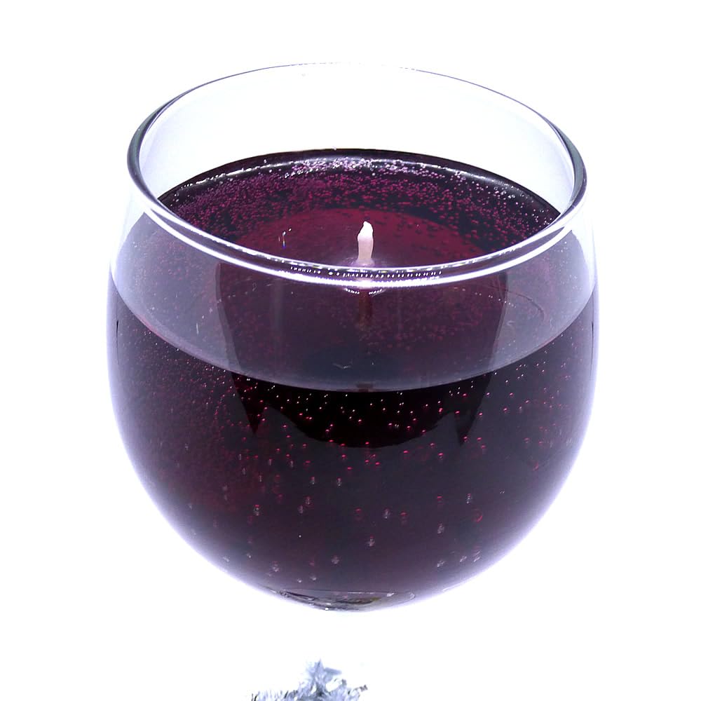 Merlot Scented Wine Candle in Glass H15434