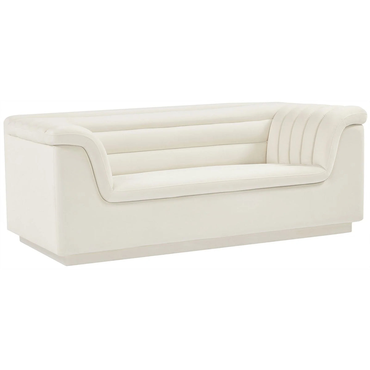 Cream Velvet Loveseat S906