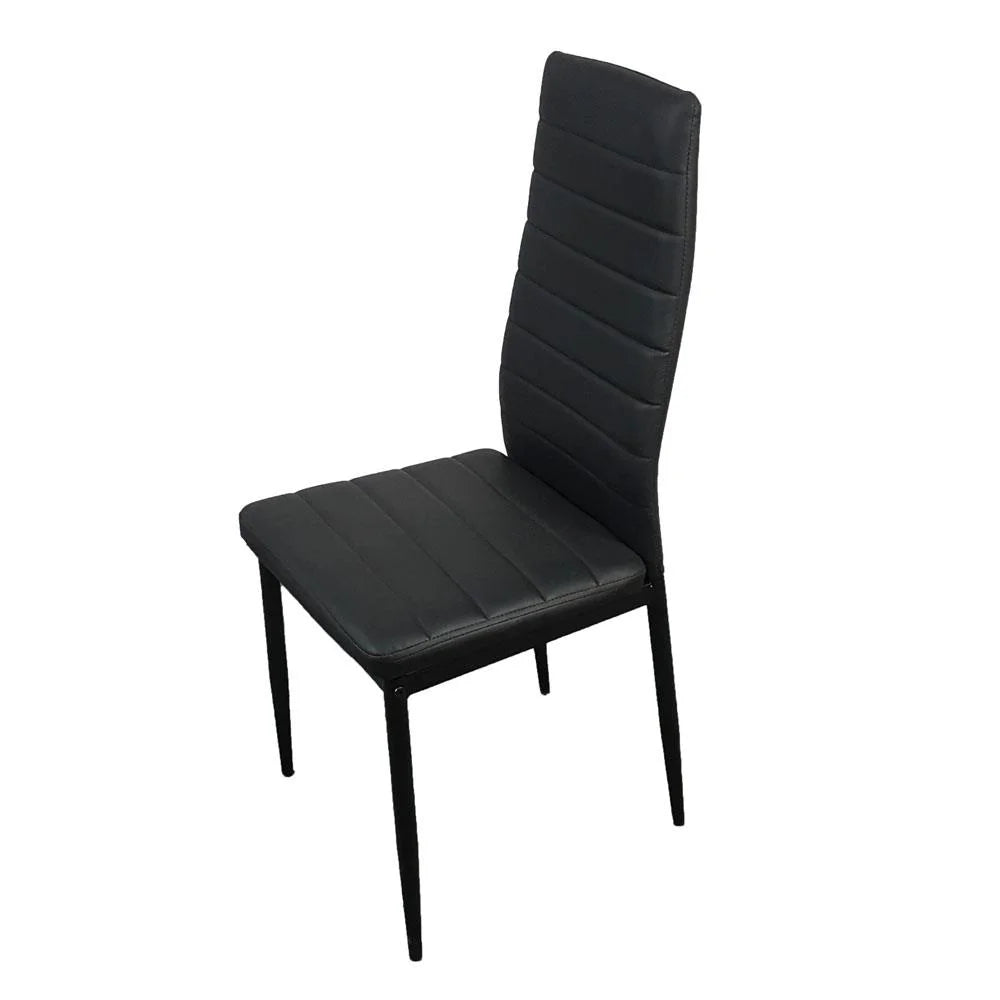 Set of 4 Black PU Leather Dining Side Chair G6163