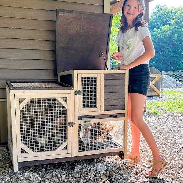 Large Indoor Rabbit Hutch with Pull out Tray V2426
