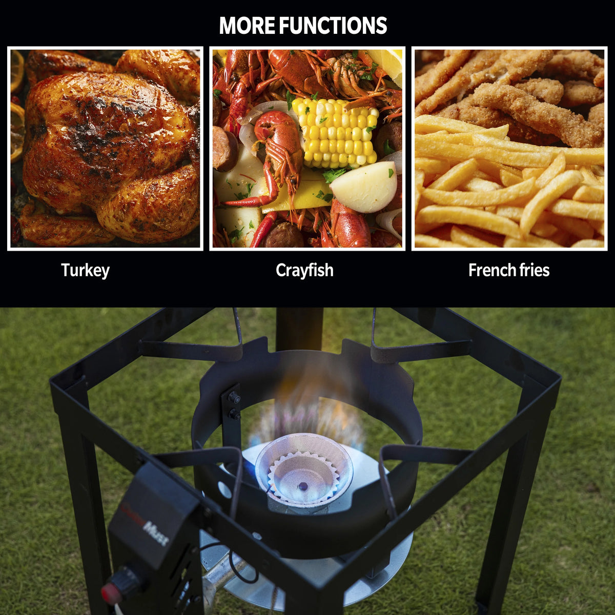 30 QT Turkey Fryer with Basket and Burner Set R74336