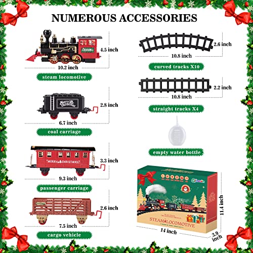 Christmas Train Set with Steam Light & Sound I74605