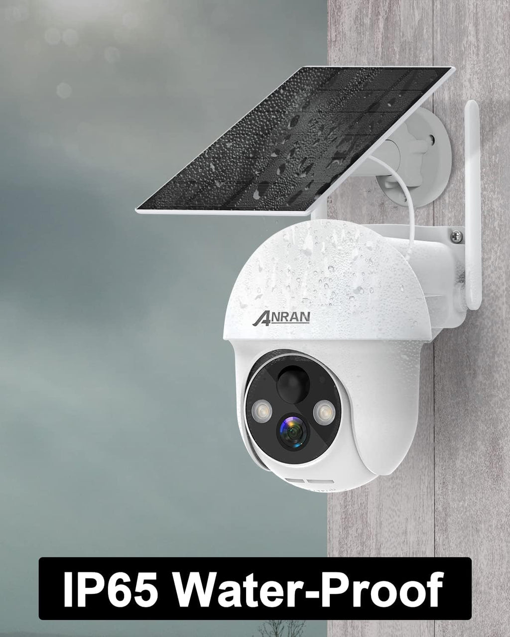 Wireless Outdoor Security Camera with 360° View, Solar, Color Night Vision, IP65 H4161