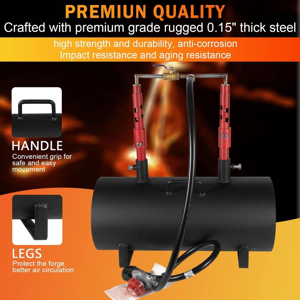 Double Burner Portable Propane Forge Large Capacity G616159