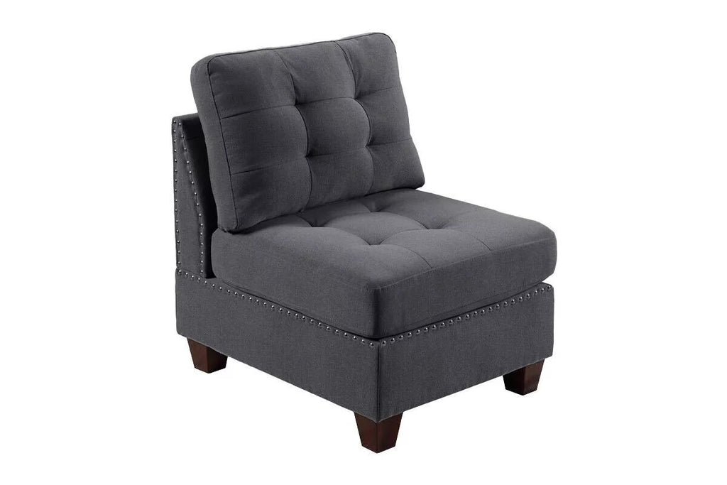 Gray Fabric 6pcs Modular Sofa Set L7518
