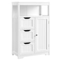 White MDF Wooden Bathroom Floor Cabinet with Drawers R2117