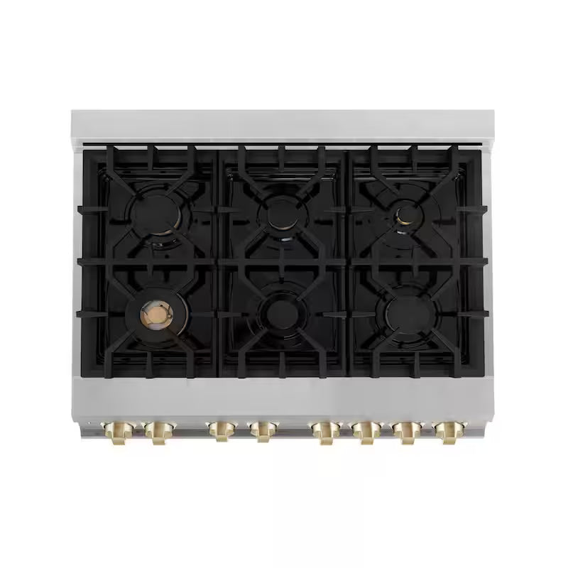 36 in. 6 Burner Dual Fuel Range Stainless Steel E793
