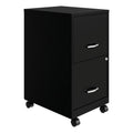 18" 2 Drawer Mobile Metal File Cabinet - Black C65995