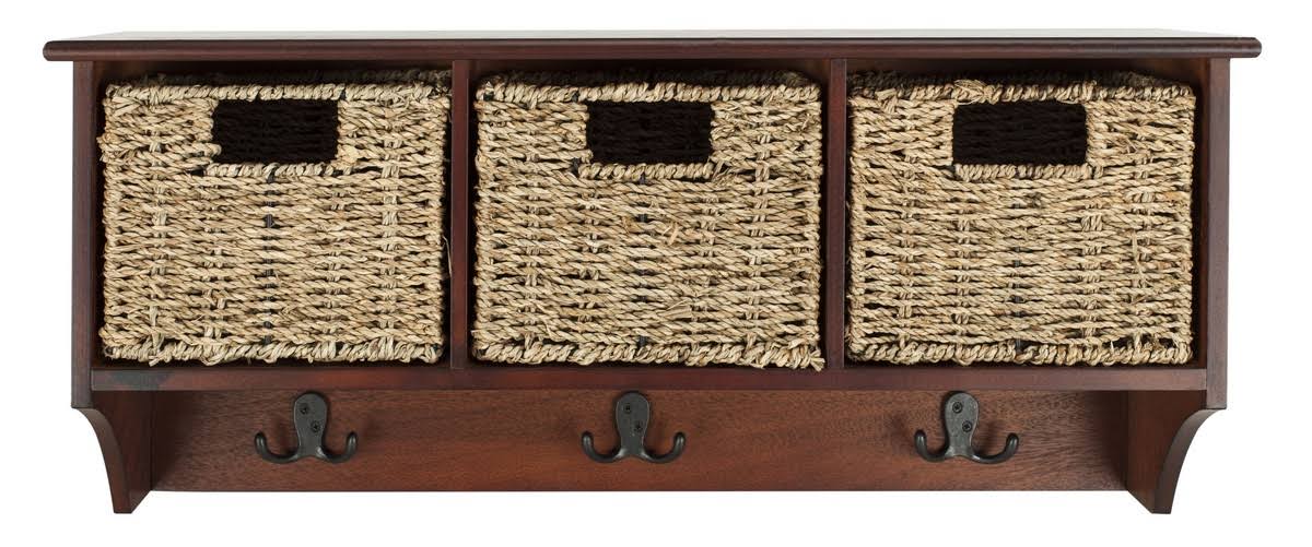 Cherry Hanging 3 Basket Wall Rack T98791