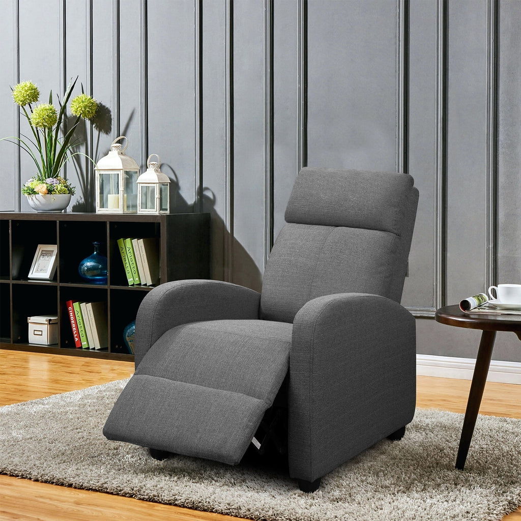 Gray Fabric Massage Recliner Chair Y582609