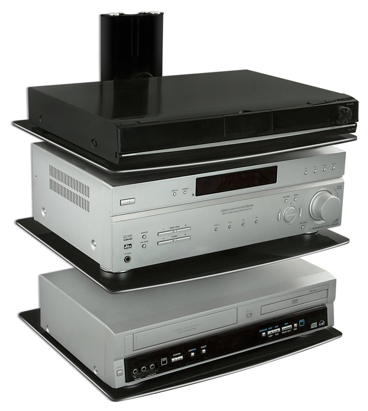 Glass DVD/DVR/Component Wall Mount Shelf W5300