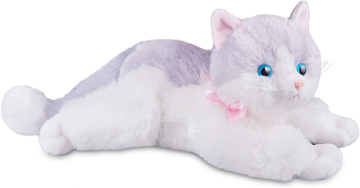 White Plush Cat Stuffed Animal Toy Set L550445