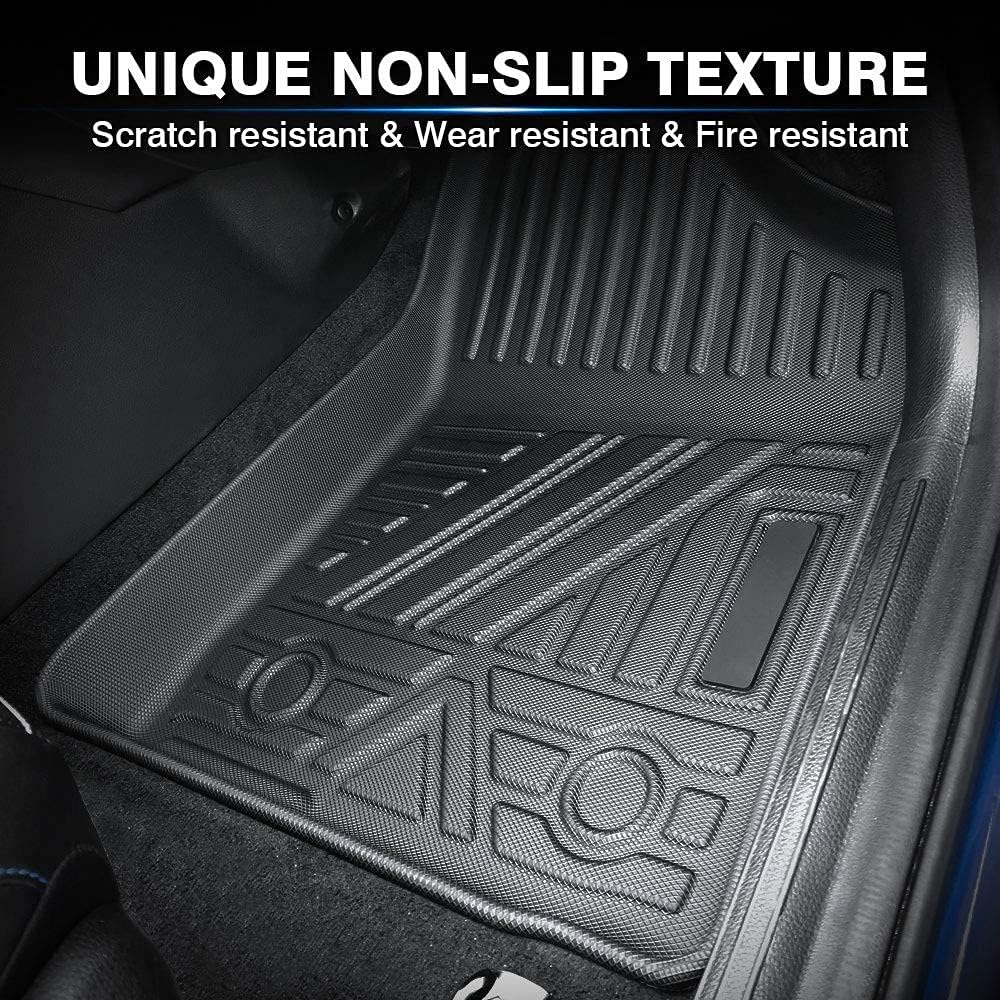 Custom Fit All Weather Rubber Floor Mats 2 Row Set Black C4726