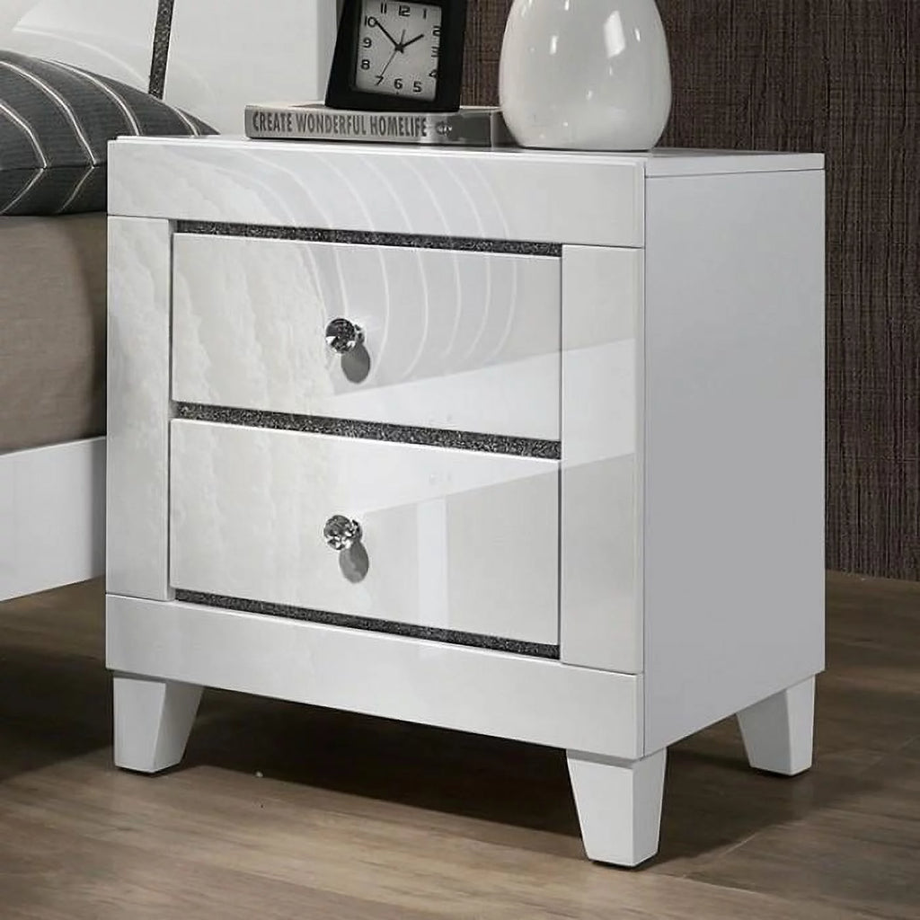 White Solid Wood Bedroom Set 6pcs Z6967